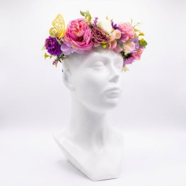 Bloemenkrans Pastel met vlinder