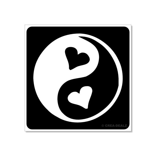 Ying yang love 5x5cm 743