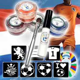 HOLLAND voetbal Glitter Tattoo set