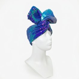Haarwrap Mermaid Paillette Blue