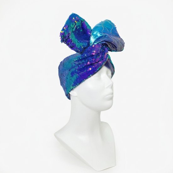 (afbeelding voor) Haarwrap Mermaid Paillette Blue