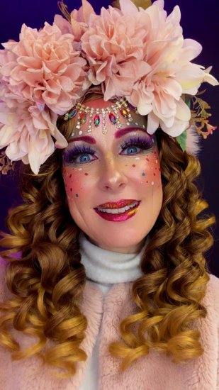 (afbeelding voor) Bruine Krullen Pruik