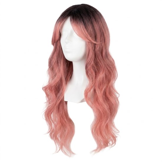 (afbeelding voor) Pruik Pink Lang