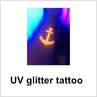 (afbeelding voor) UV Glitter Tattoos