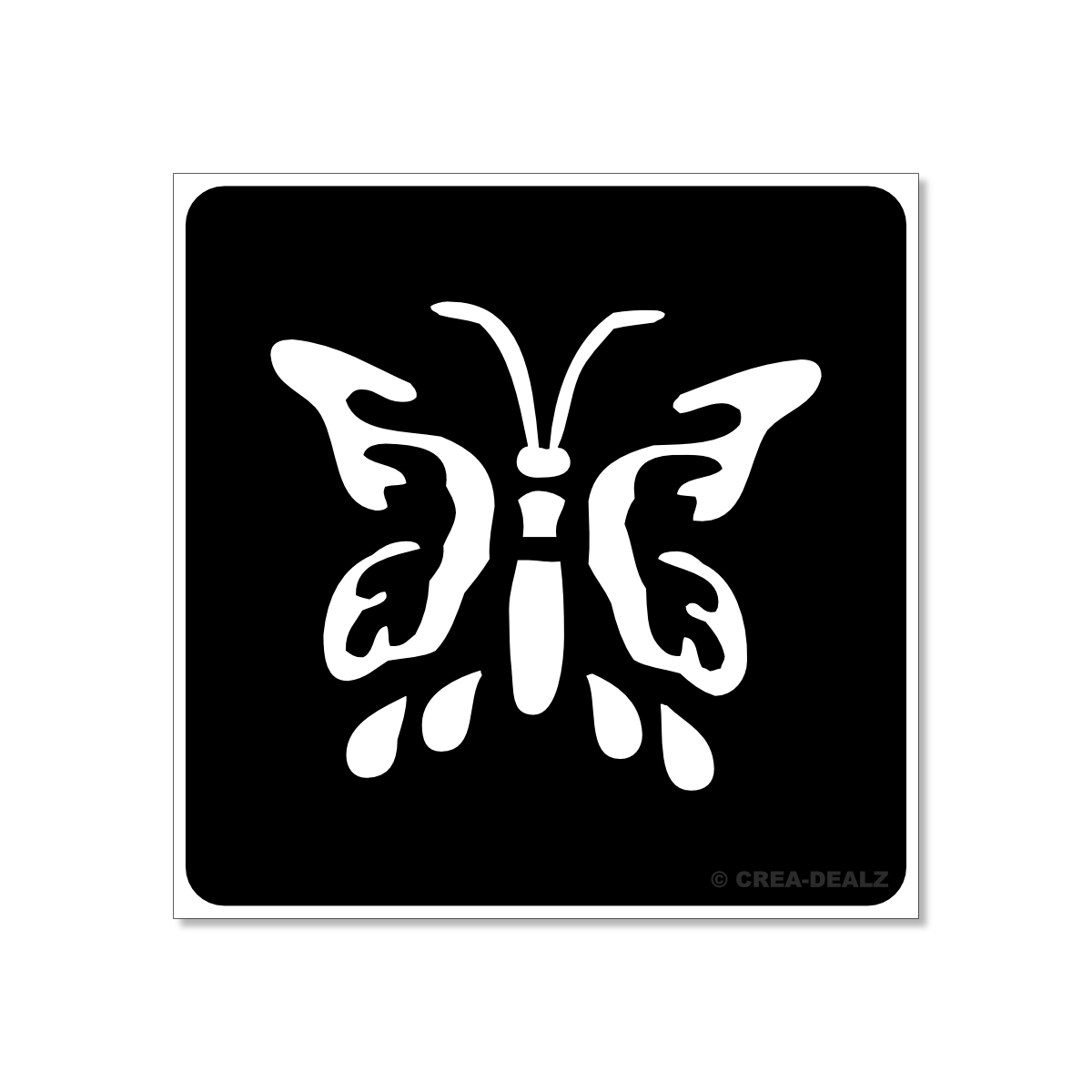 (afbeelding voor) Vlinder 6 (5x5cm) 1205
