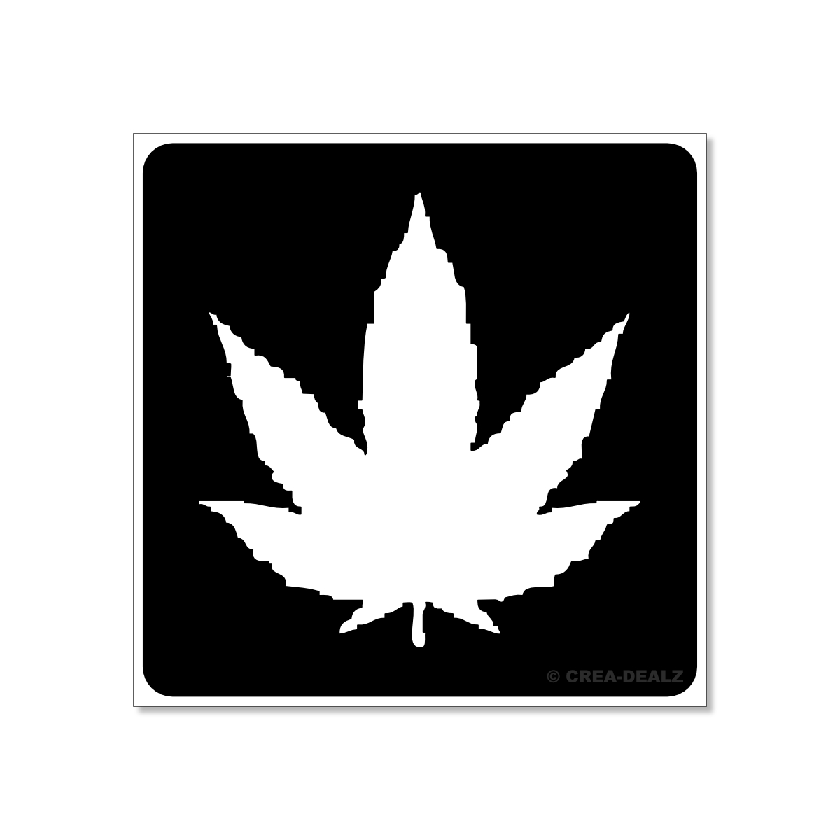 (afbeelding voor) Canabis (5x5cm) 9103