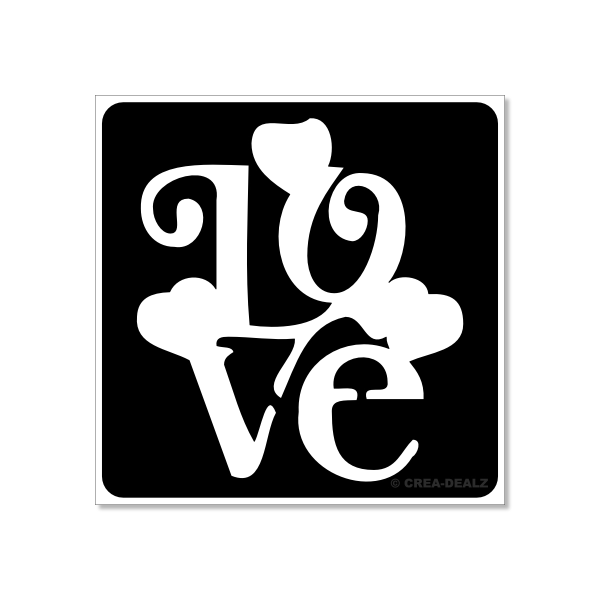 (afbeelding voor) Love 3 (5x5cm) 9109
