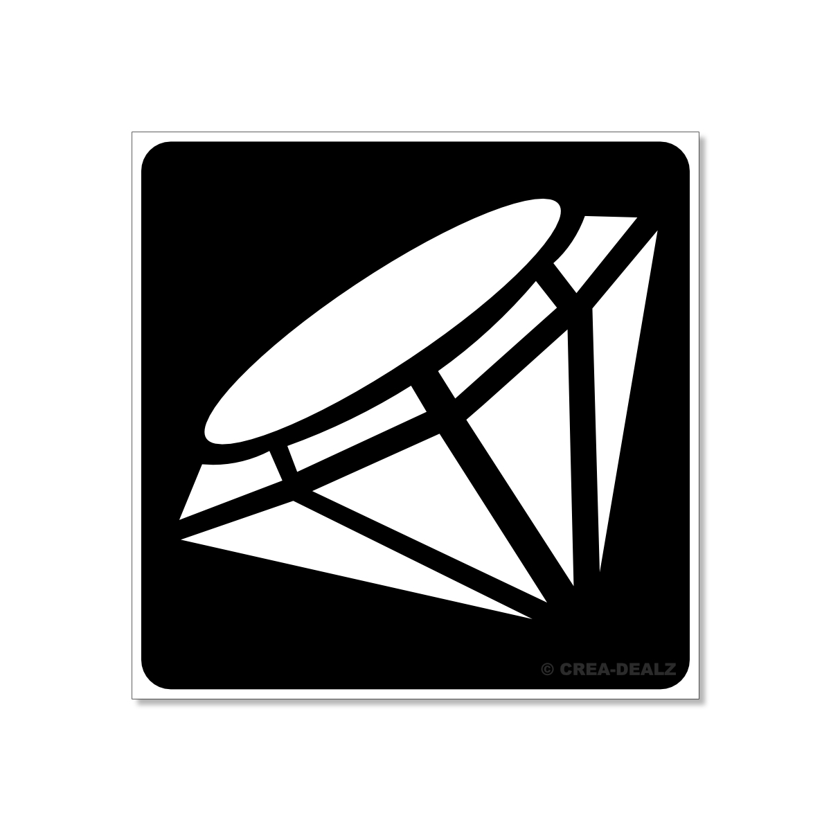 (afbeelding voor) Diamant (5x5cm) 9147