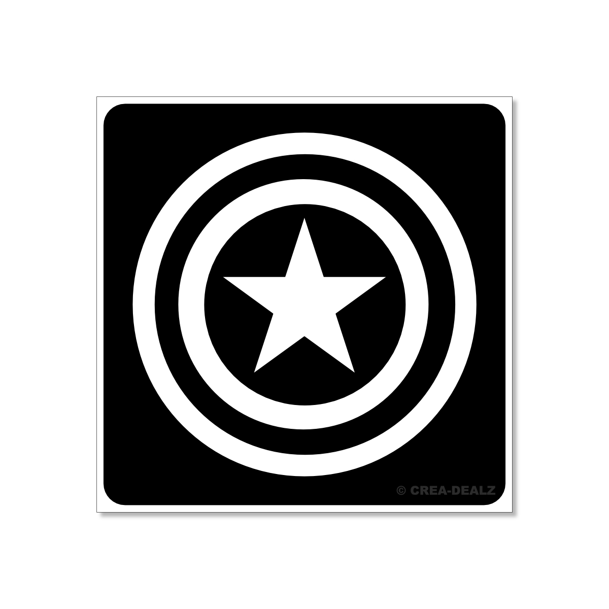 (afbeelding voor) Captain America (5x5cm) 9178