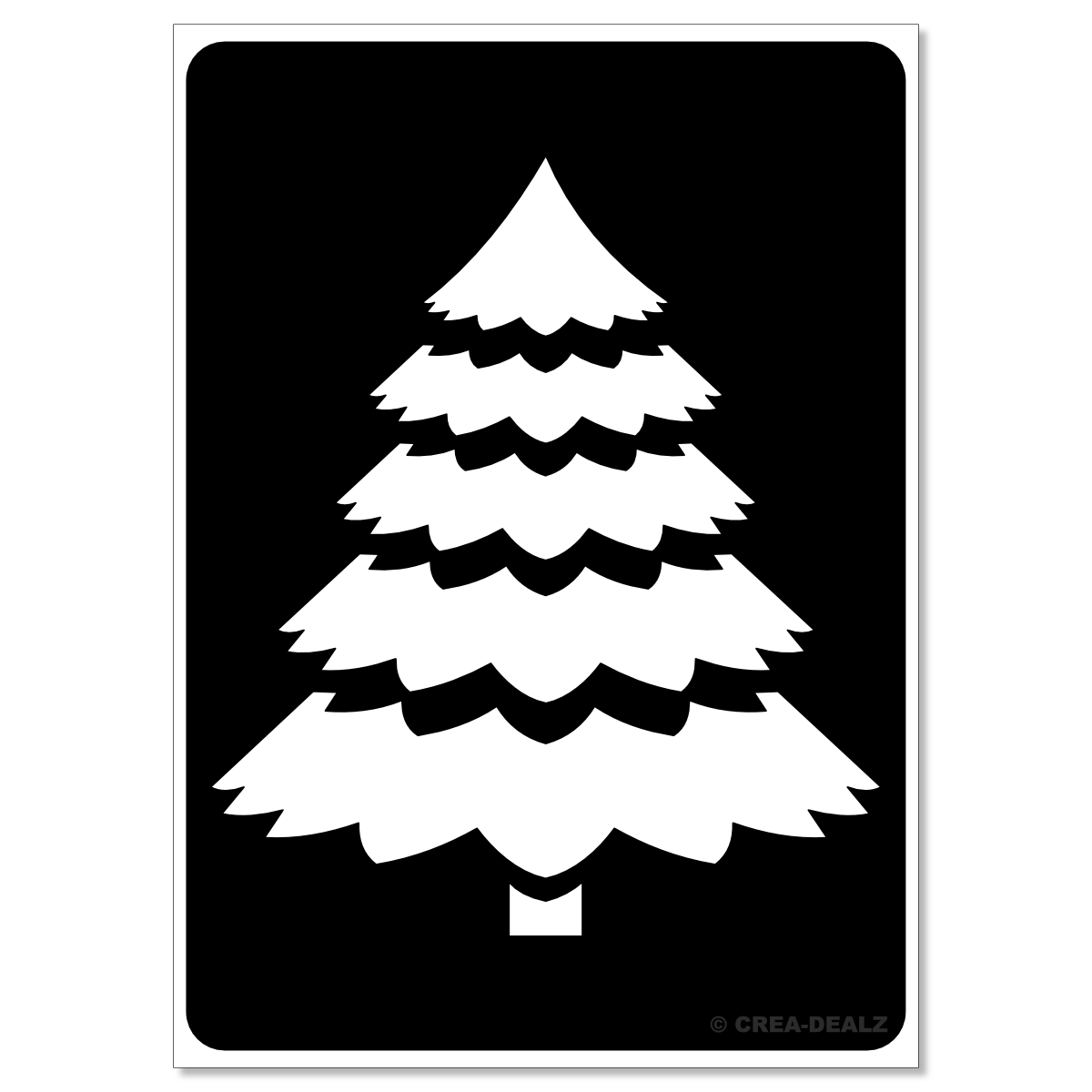 (afbeelding voor) Kerstboom 3 (7x5cm) 9195
