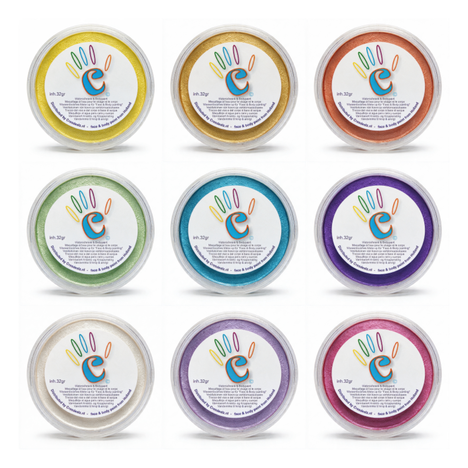 (afbeelding voor) Schminkset Pearl 9 x 32g